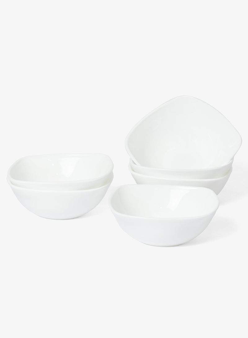 ايست من نون طقم من 6 أطباق حساء وجرانيت أبيض من الأوبال، آمنة في غسالة الصحون والميكروويف، أطباق دائرية للحبوب، الحساء، السلطة والأرز - Image 1